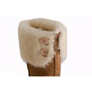 関税込☆UGG★W Over the Knee Bailey Button Boots★Chestnut UGG Bailey Button Over The Knee Chestnut Suede Sheepskin